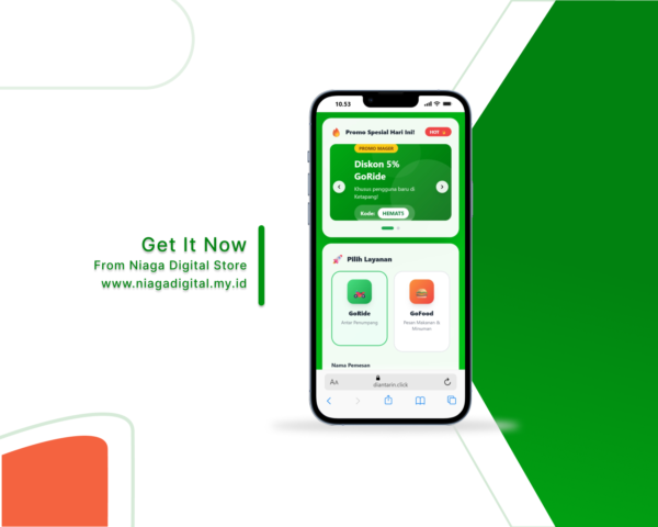 Mini Web Ojek Online Terintegrasi Whatsapp